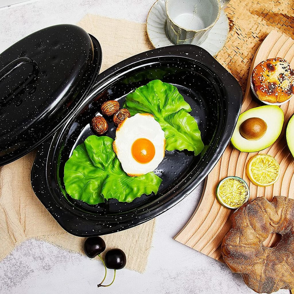 Laedau Granite Roaster Pan 13 Inch