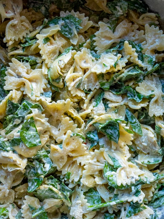 Spinach Artichoke Pasta Recipe 01