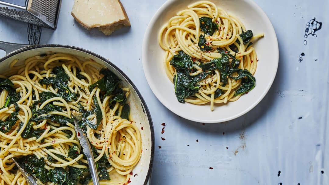 Garlic Parmesan Kale Pasta Recipe