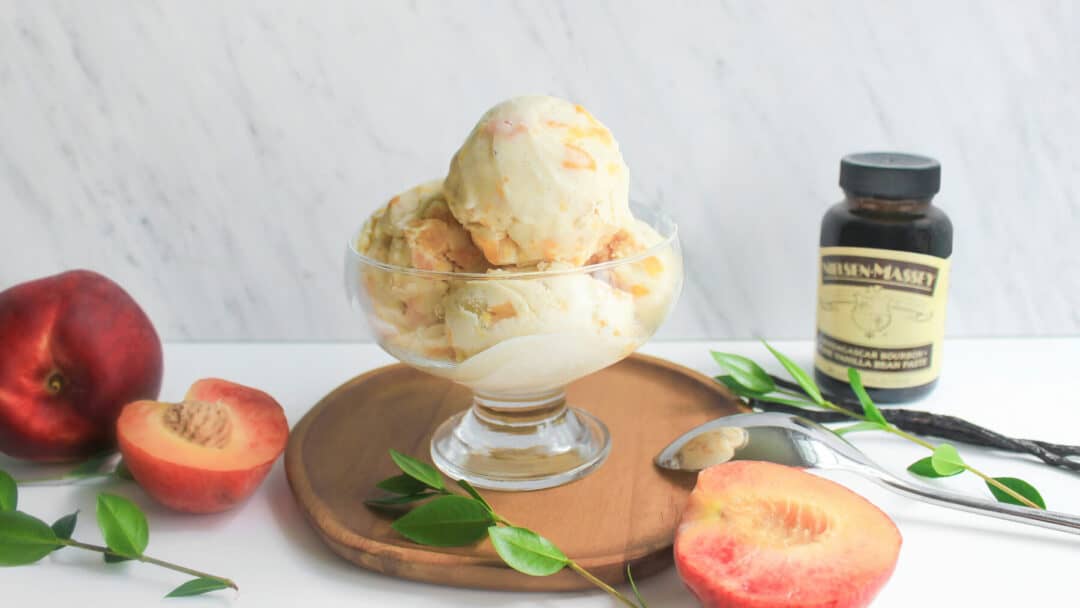 No Churn Balsamic Peach Ice Cream recipe 01