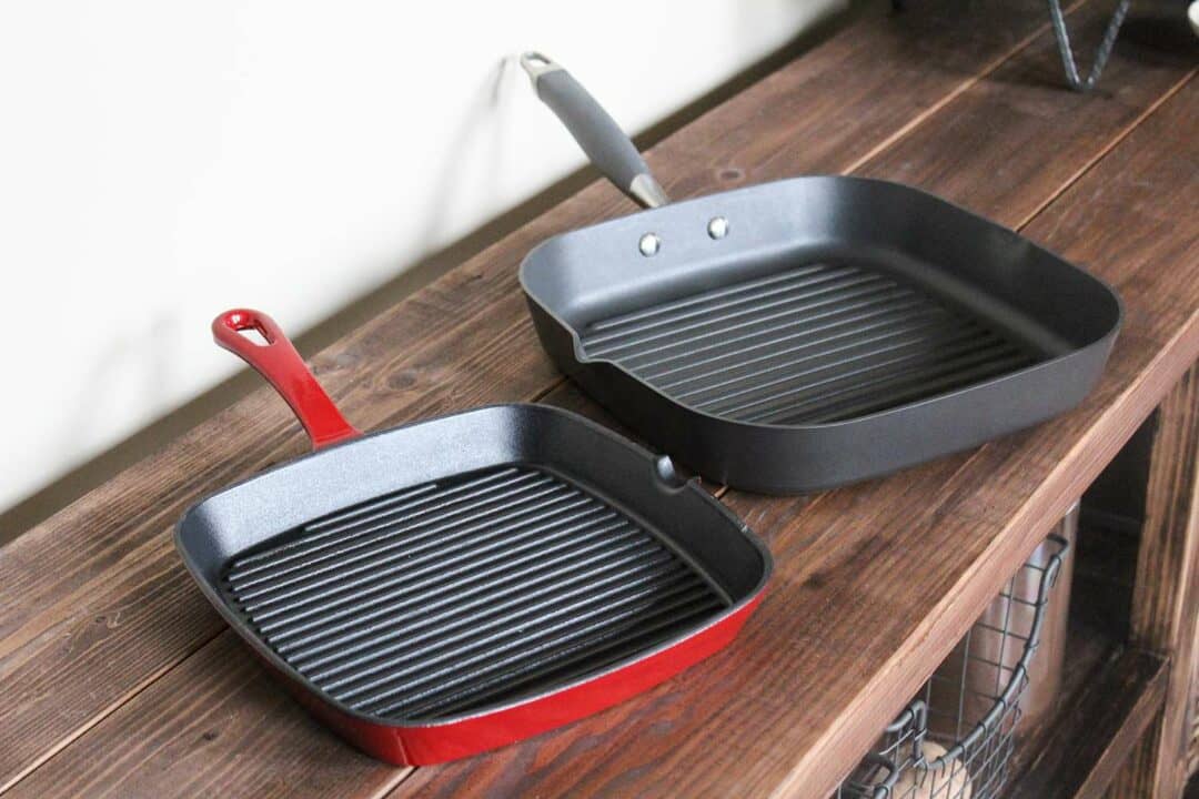 cast iron vs non-stick grill pan