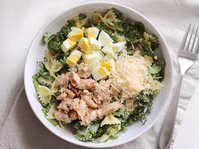 Kale and Salmon Caesar Salad Recipe 01