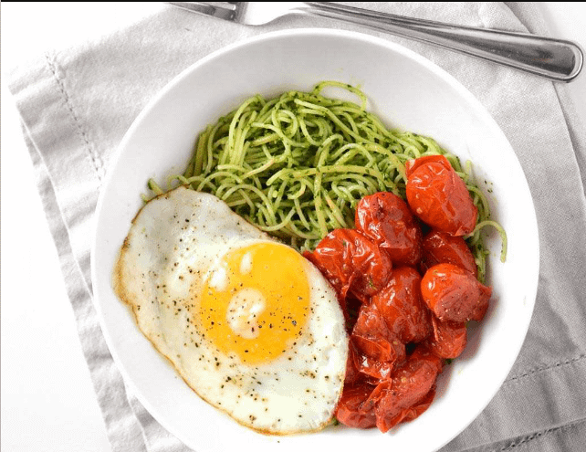 Parsley Pesto Pasta with Blistered Tomatoes Recipe 01