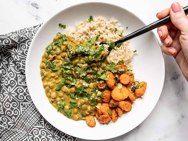 Creamy Coconut Curry Lentils with Spinach Recipe 01
