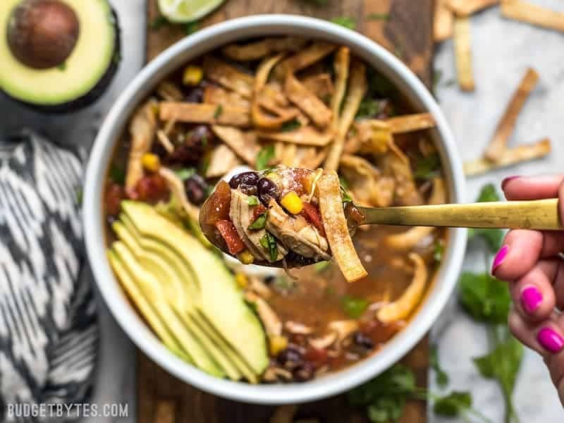 Slow Cooker Chicken Tortilla Soup Recipe 01