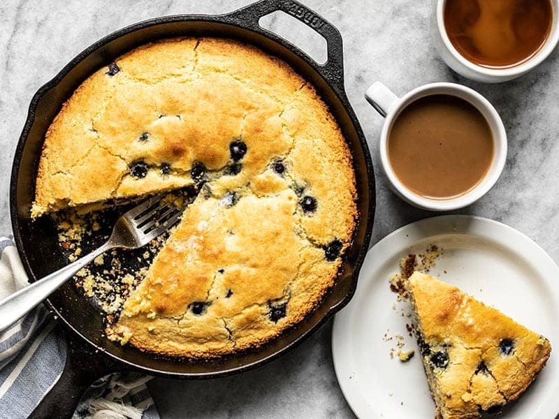 Lemon Blueberry Cornbread Skillet Recipe 01