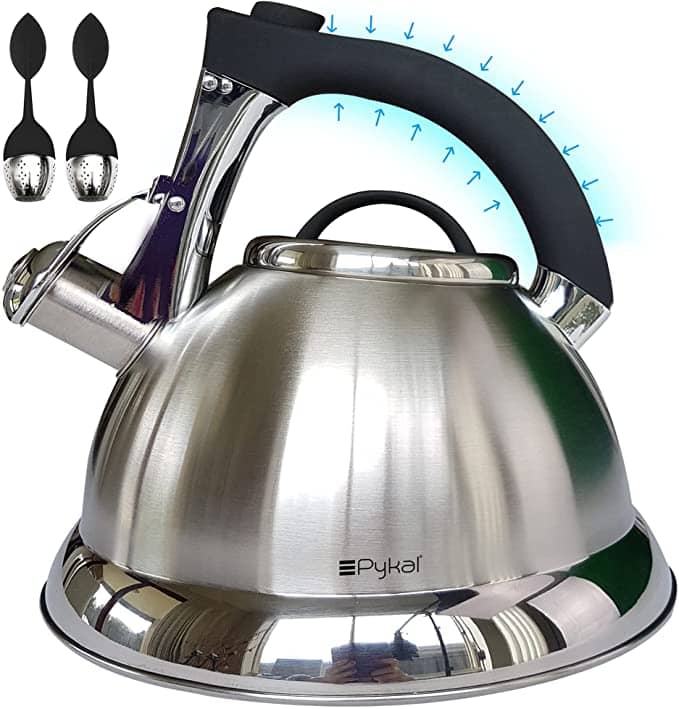 Best whistling tea kettle for gas stove - 3 Quart by Pykal