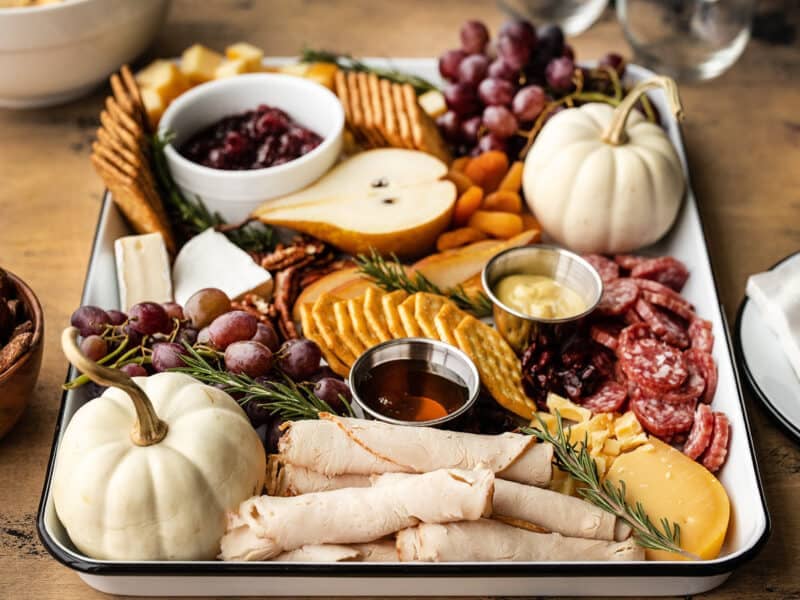 Side view of Thanksgiving Grazing Board