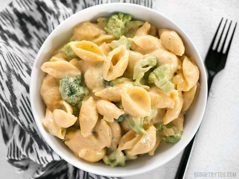 Broccoli shells n' cheese is a classic American dish that goes well along side any meal, or as a hearty side dish. 100% real, 100% homemade.