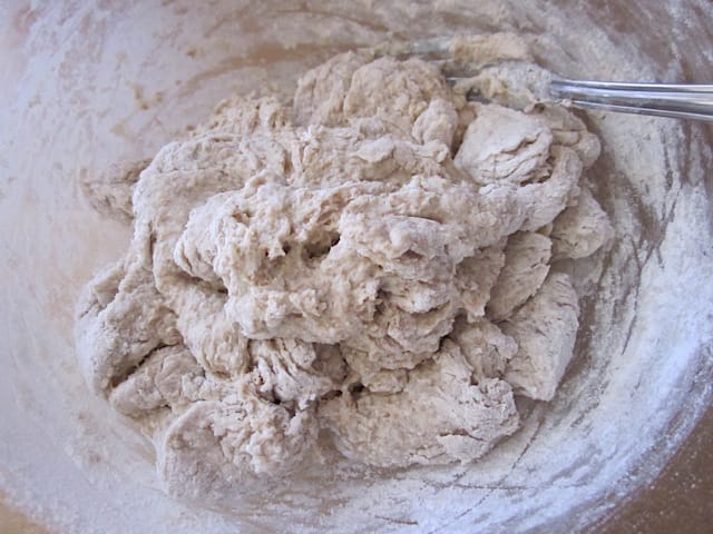 loose ball of mixed dough