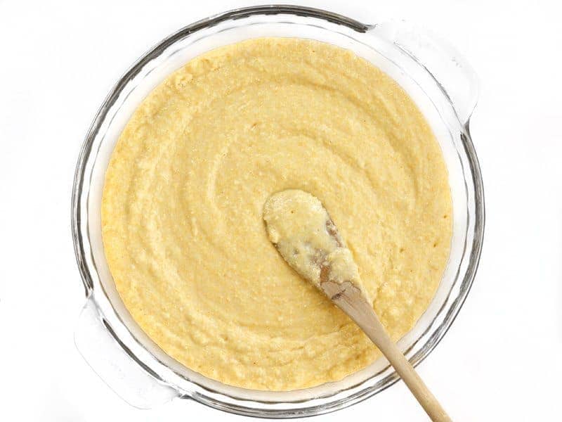 Fill Dish with Cornbread Batter