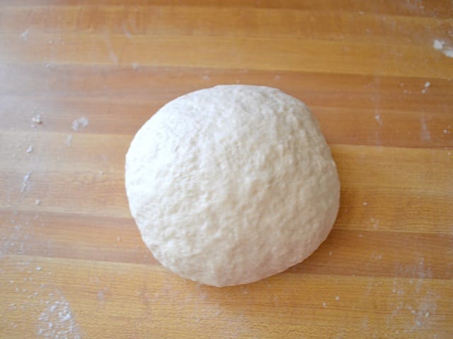 pizza dough on counter 