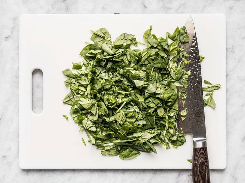 Chopped Spinach for Italian Orzo Salad