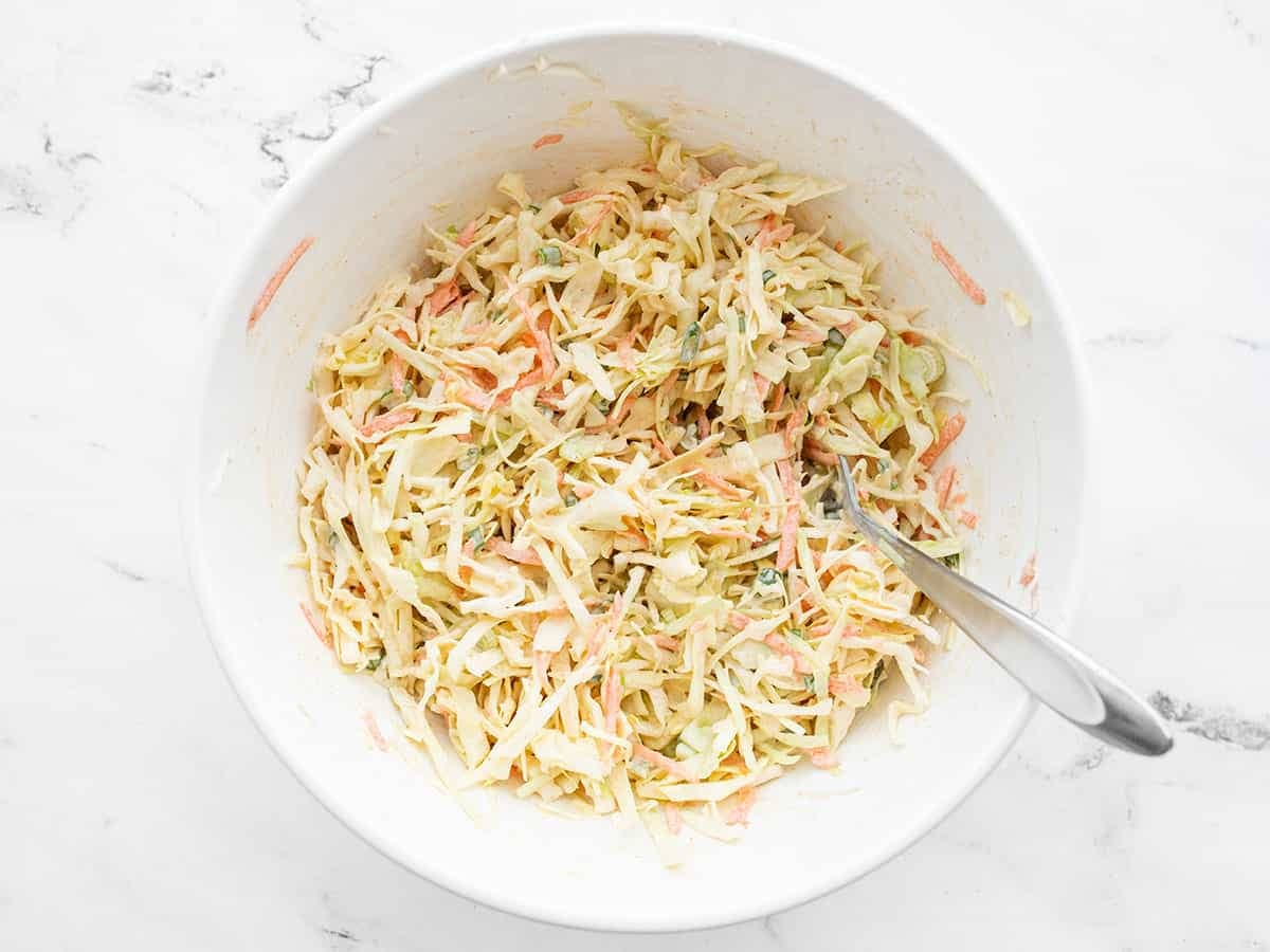 Finished cumin lime coleslaw from above