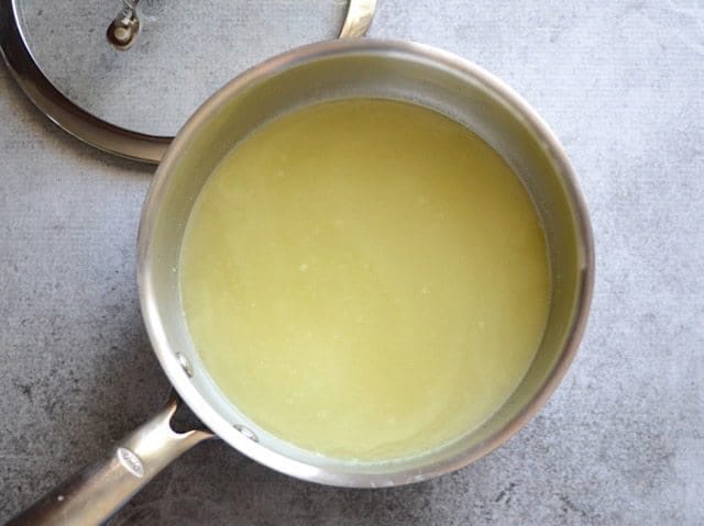 Chicken Broth in pan 