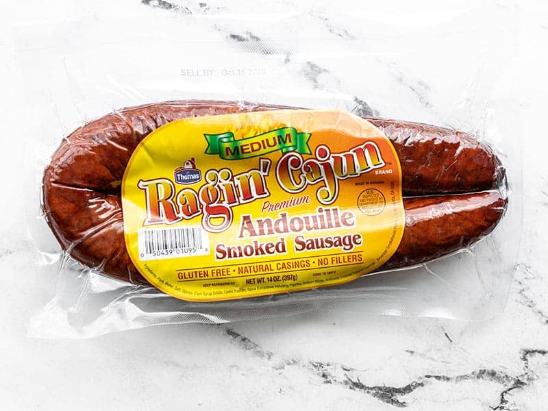 Andouille sausage package