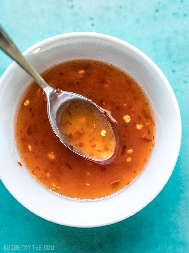 Close up of quick and easy Sweet Chili Sauce