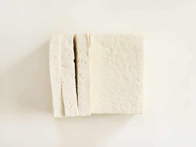 Slice Tofu block into thin pieces