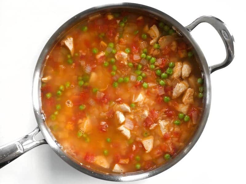 Add Water and Salt to the skillet